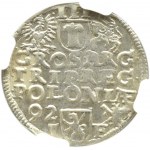 Zygmunt III Waza, trojak 1592, Poznań, NGC MS63