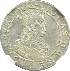 Jan II Kazimierz, ort 1658, Kraków, z obwódkami, NGC UNC