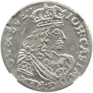 Ján II Kazimír, šesťpence 1661 TT, Bydgoszcz, SVE--, MGC MS61