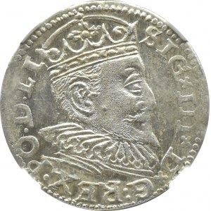 Žigmund III Vasa, trojak 1595, Riga, NGC MS63