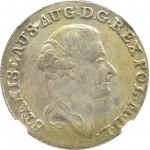 Stanisław A. Poniatowski, 4 grosze srebrne (złotówka) 1791 E.B., Warszawa, NGC MS62