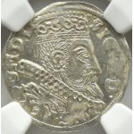 Zygmunt III Waza, trojak 1599, Bydgoszcz, litera B z prawej strony, NGC MS64