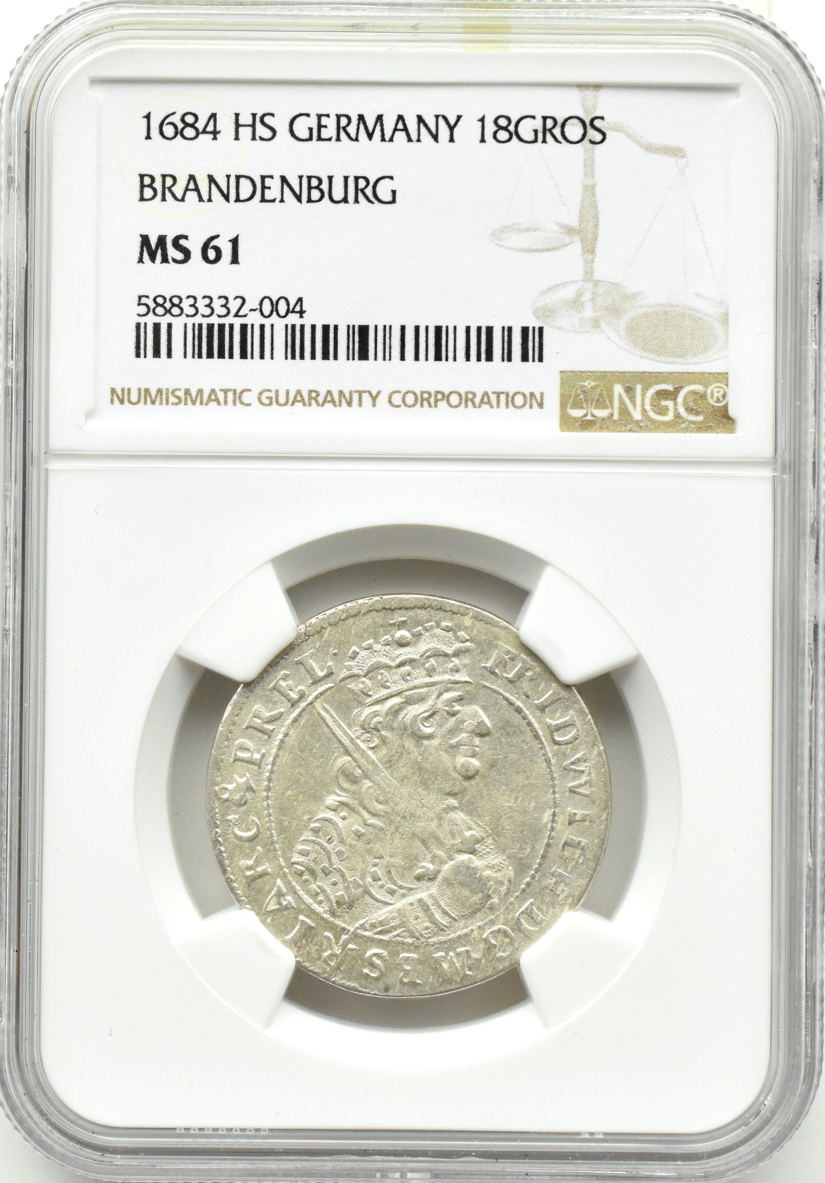 Germany, Prussia, Frederick William I, ort 1684 HS, Königsberg 