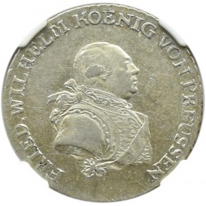 Niemcy, Prusy, Fryderyk Wilhelm, 1/3 talara 1789 A, Berlin, NGC AU55