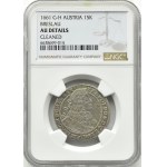 Sliezsko, Leopold I., 15 krajcars 1661 GH, Wrocław, NGC AU