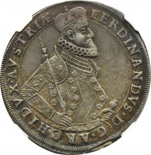 Austria, Cesarstwo, Ferdynand, talar 1617, Graz, NGC AU58