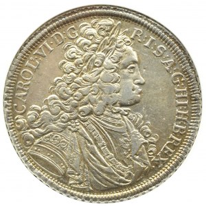 Austria/Śląsk, Karol VI Habsburg, talar 1716, Wrocław, NGC AU53