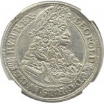 Maďarsko, Leopold I, 1/2 toliara 1698, Kremnica, NGC AU