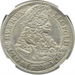 Węgry, Leopold I, 1/2 talara 1698, Kremnica, NGC AU