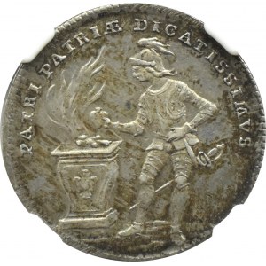 Nemecko, Brandenburg-Ansbach, Alexander, dukát 1769 CWB, strieborný odtlačok, Saalfeld, vzácne, NGC AU58