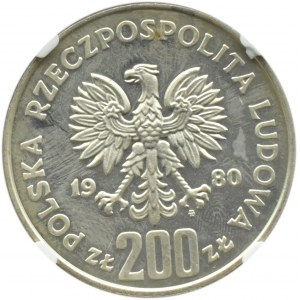 Poľsko, Poľská ľudová republika, Bolesław Chrobry, 200 zlotých 1980, Varšava, NGC PF63 ULTRA CAMEO