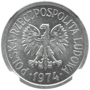 Poľsko, PRL, 10 groszy 1974, Varšava, NGC MS65