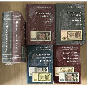 Czeslaw Miłczak Bankovky Polskie i Wzory Tom I i II 2023 a ceníky těchto katalogů
