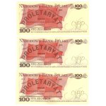 100 Zloty 1982 - Serien KD, KF, KT, KU, KY - Satz von 5 Stück