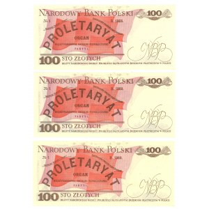 100 Zloty 1986 - Serie NA - Satz zu 3 Stück