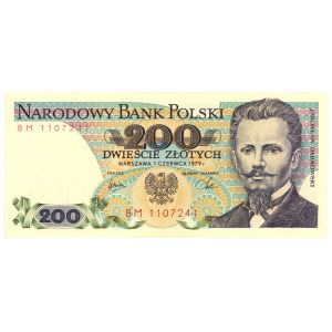 200 złotych 1979 - seria BM - rzadka