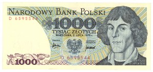 1,000 zloty 1975 - series D - rare