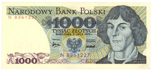 1,000 zloty 1975 - series N - rare