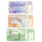 SCHWEDEN - 20, 50, 200, 500 und 1000 Kronen 2015 - Satz zu 5 Stück