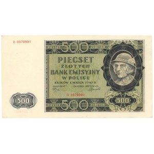 500 Zloty 1940 - Serie B