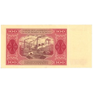 100 złotych 1948 - seria GG bez ramki wokół nominału 100