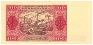100 zlotých 1948 - série GG bez rámečku kolem nominální hodnoty 100