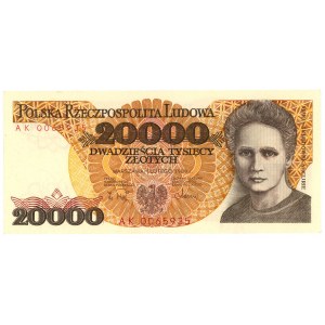 20.000 złotych 1989 - seria AK