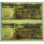 50.000 złotych 1989 - seria AC - set 2 sztuk