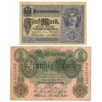 DEUTSCHLAND - 5-20.000 Mark (1910-1923) - Satz von 8 Stück