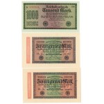 DEUTSCHLAND - 5-20.000 Mark (1910-1923) - Satz von 8 Stück