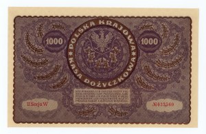 1,000 Polish marks 1919 - II Serja W N033,560