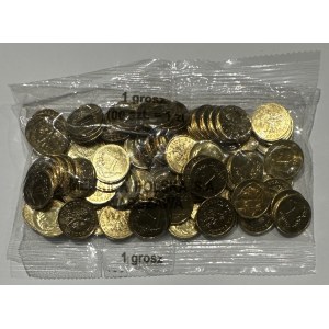 Woreczek bankowy 1 grosz 2012 (100 sztuk)