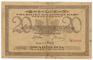 20 Polish marks 1919 - series K 918,281
