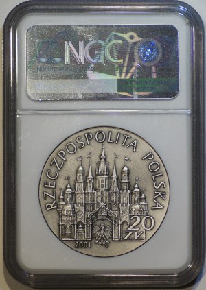 20 zlatých koledníků 2001 - NGC MS 70 ANTIQUED - MAX NOTA
