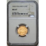 10 złotych 1925 Bolesław Chrobry - NGC MS67 - MAX NOTA