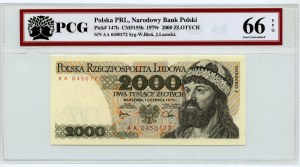 2 000 Zlato 1979 - série AA - PCG 66 EPQ