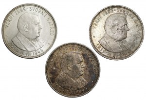 SLOVAKIA - 50 Koronas 1944 - set of 3 coins.