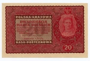 20 Polish marks 1919 - II Series CU