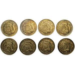 2 gold 2000 1000th anniversary of the Gniezno Convention - 8 pieces