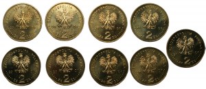 2 gold 2001 Jan III Sobieski - 9 pieces