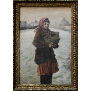 Henryk Priebe, Hutsul woman with a basket