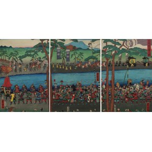 Utagawa Yoshitora, General Yoshitsune Minamoto goes to war
