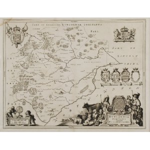 WILLEM JANSZOON BLAEU (1571-1638), JOHANN BLAEU (1596-1673), Mapa Hrabstwa Rutlandshire
