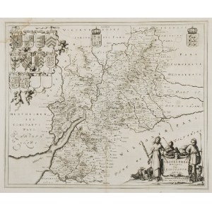 WILLEM JANSZOON BLAEU (1571-1638), JOHANN BLAEU (1596-1673), Mapa Hrabstwa Gloucestershire