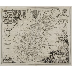 WILLEM JANSZOON BLAEU (1571-1638), JOHANN BLAEU (1596-1673), Mapa hrabstwa Northamptonshire