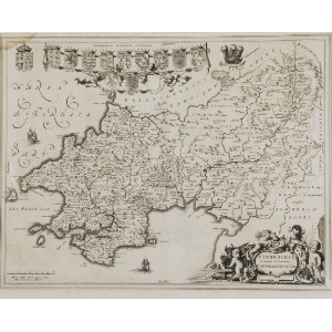 WILLEM JANSZOON BLAEU (1571-1638), JOHANN BLAEU (1596-1673), Mapa Hrabstwa Pembrokshire i Carmathenshire