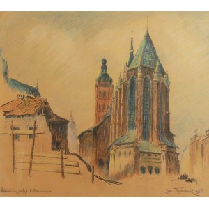 Jan RUBCZAK (1884-1942), Prezbiterium Kościoła Mariackiego w Krakowie, 1935