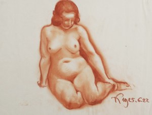 Karol ROGALSKI (1878-?), Akt siedzącej kobiety, 1925
