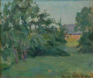 Stefan FILIPKIEWICZ (1879-1944), Pejzaż z domem, 1918