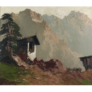 Arnold GRABONE (1896-1981), Chata i kapliczka w Tyrolu